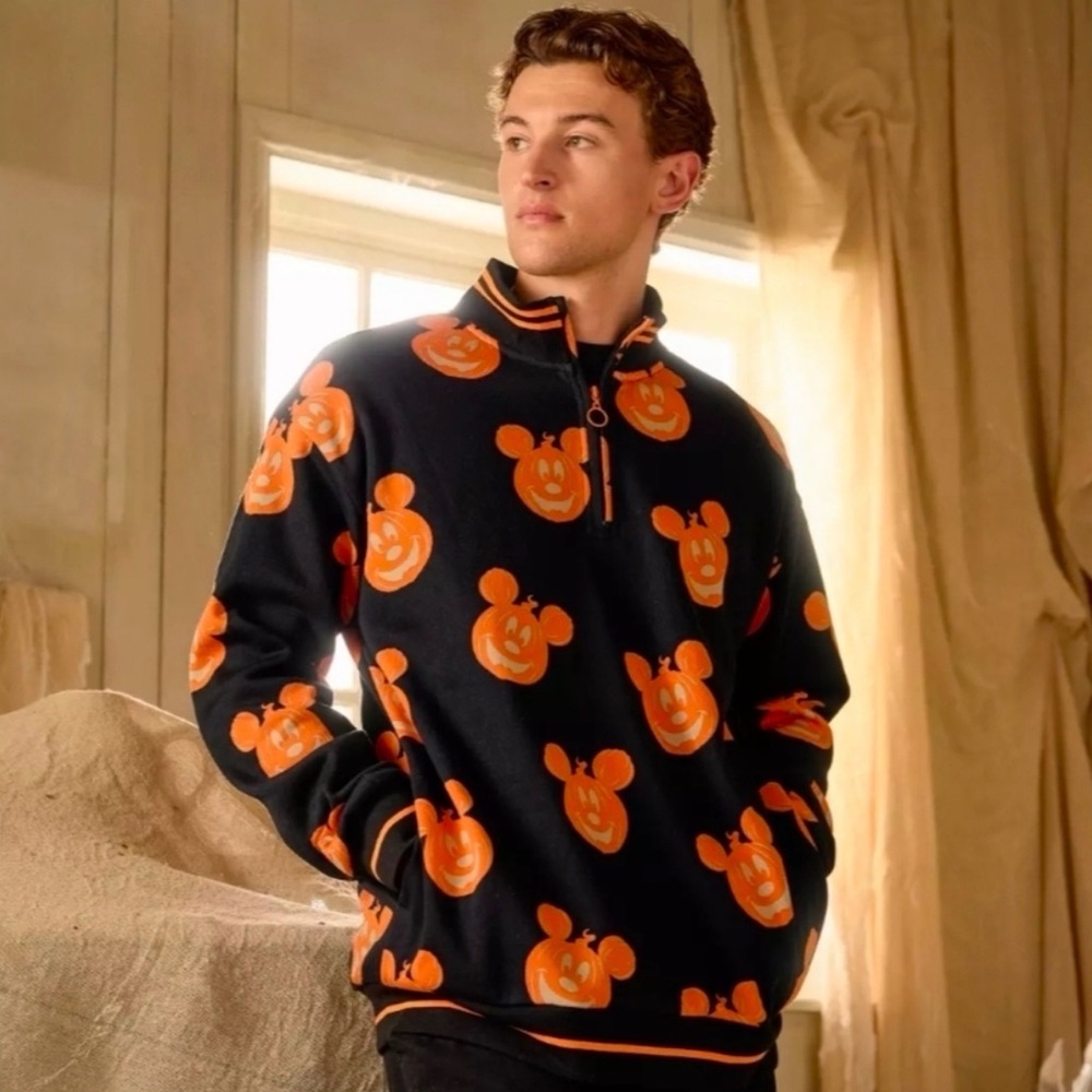 NEW- Disney Our Universe Mickey Pumpkin Sweatshirt